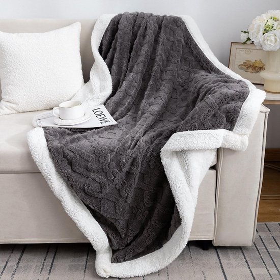 Knuffeldeken met kattenmotief, fleece deken, dier kat, warm