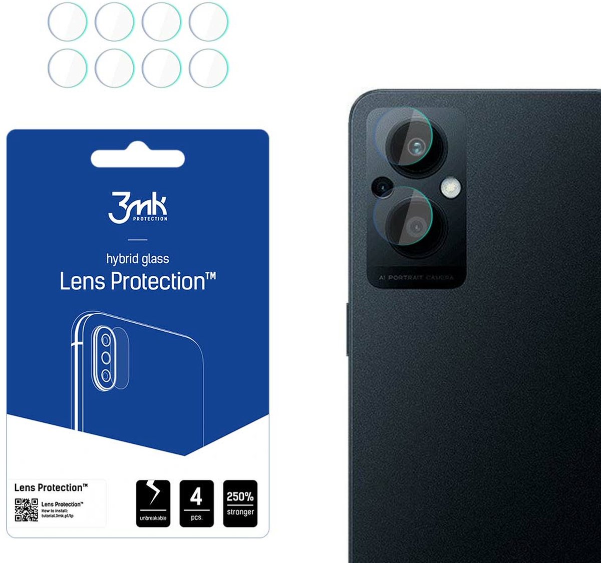 3Mk-Lensbescherming Voor Oppo Reno 8 Lite 5G-Lensbescherming Tegen Schade