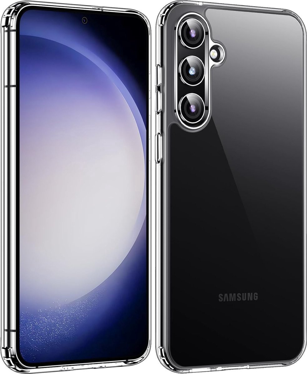 Trendybescherming geschikt voor Samsung A55 Hoesje Transparant - geschikt voor Samsung A55 Siliconen Hoesje Case Cover - Met Extra Camera Bescherming - Transparant