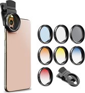 Mobiele telefoon camera lens set - Acht in één 37mm Lens Filter Kit: 4 Graduele Kleuren + Polarizer CPL + ND Filter + Clip Fotografie Lens Filters - Compatibel met iPhone Samsung Smartphone