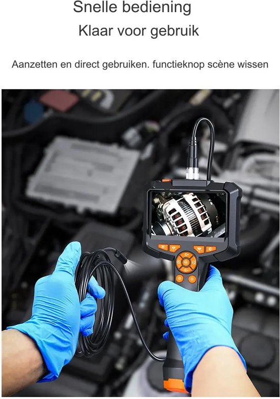 Caméra d'inspection avec écran 5M - 1080P HD - Écran LCD 4,3 pouces - Étanchéité IP67 - Siècle des Lumières LED - Endoscope - Caméra d'inspection