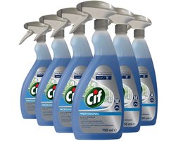 Cif Professional Glas- en Interieurreiniger Spray - 6 x 750 ml