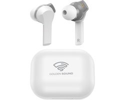 Golden Sound draadloze oordopjes - Bluetooth oordopjes - Sport oordopjes - Bluetooth Oortjes - Geschikt voor elke laptop en smartphone - Wit - Passive Noise cancelling