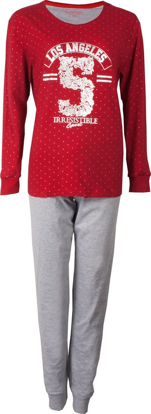Irresistible Dames Pyjama - Katoen - Rood - Maat S