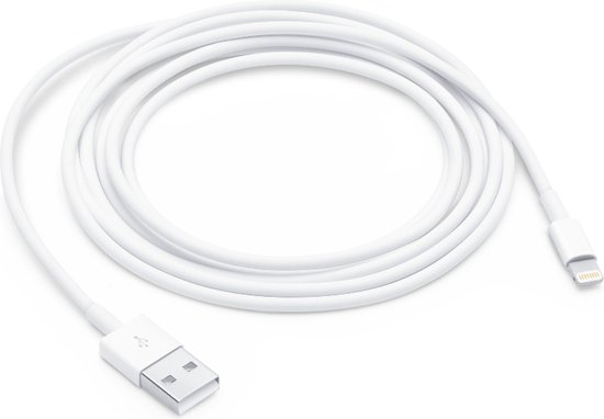 Oplader kabel 1 meter geschikt voor Apple iPhone / iPad 6,7,8,X,XS,XR,11,12,13,14,Mini,Pro Max - iPhone kabel - iPhone oplaadkabel - Lightning USB kabel - Laadkabel - iPhone lader - iPad lader - Gecertificeerd