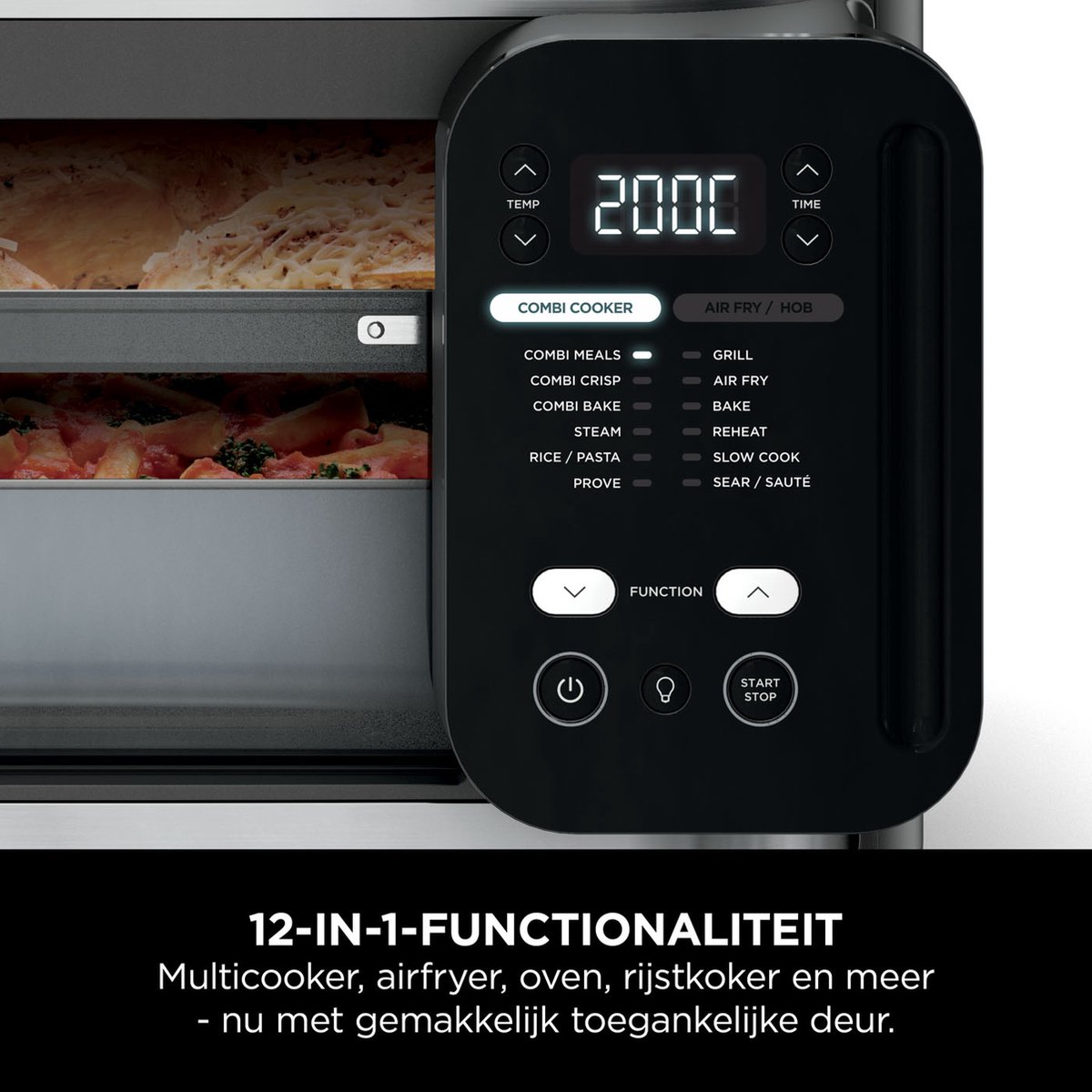 Afbeelding 3 van Ninja Combi 12-in-1 Multicooker, Oven en AirFryer - 12,5 Liter - Volledige Maaltijden in 15 minuten - SFP700EU