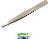Merbach splinterpincet, superspits model, edelstaal, 10 CM- 20 x 1 stuks voordeelverpakking