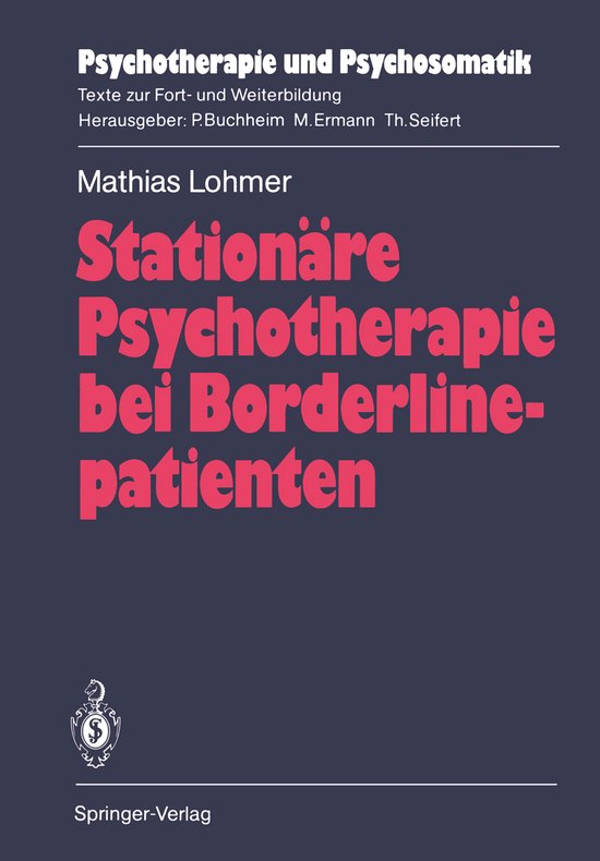 Stationare Psychotherapie Bei Borderlinepatienten - cover