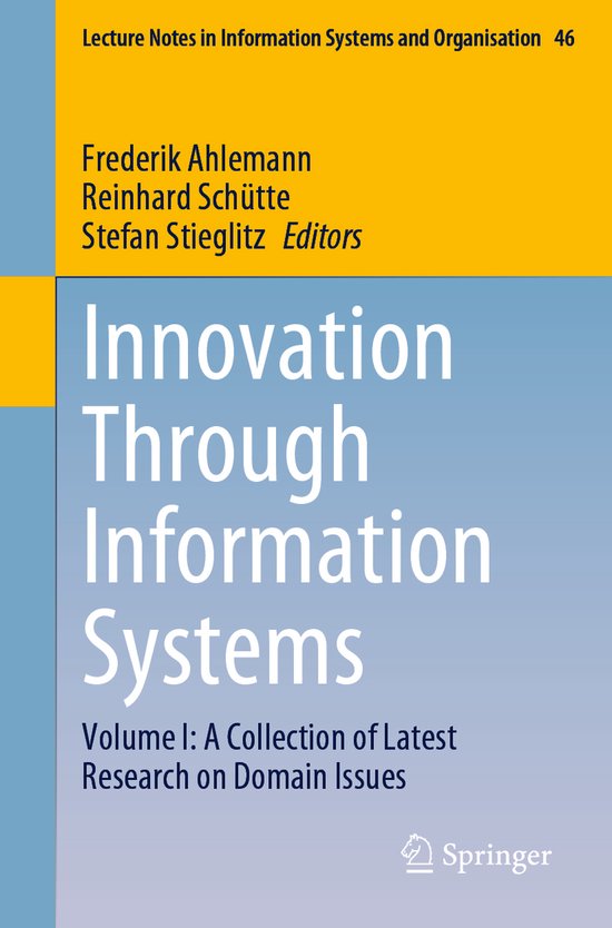 Lecture Notes in Information Systems and Organisation46- Inn ... - cover