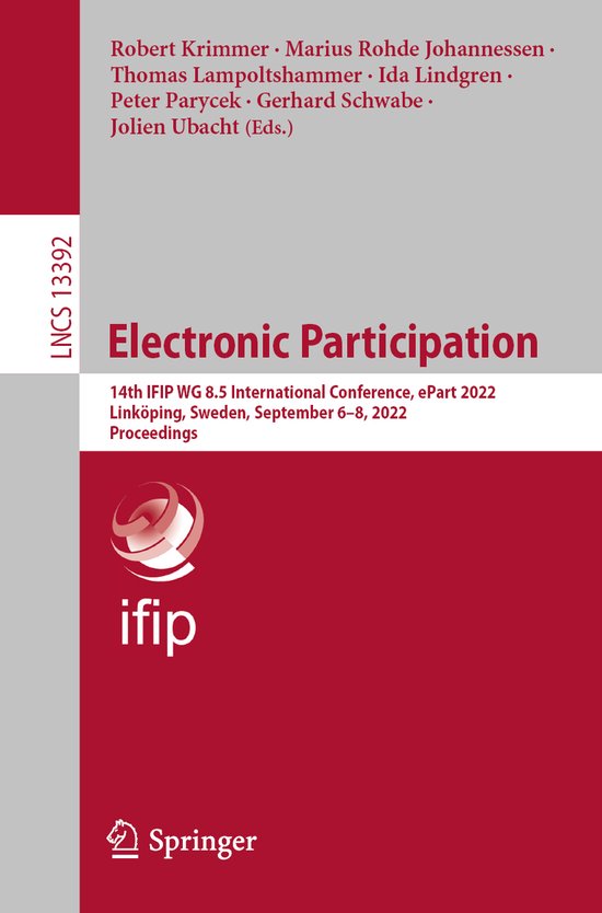 Lecture Notes in Computer Science13392- Electronic Participa ... - cover