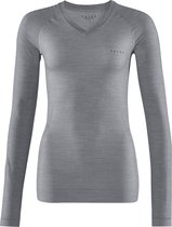 FALKE Wool Tech Light Shirt Manches Longues Femme 33463 - Gris 3757 Grijs -heather Femme - XS