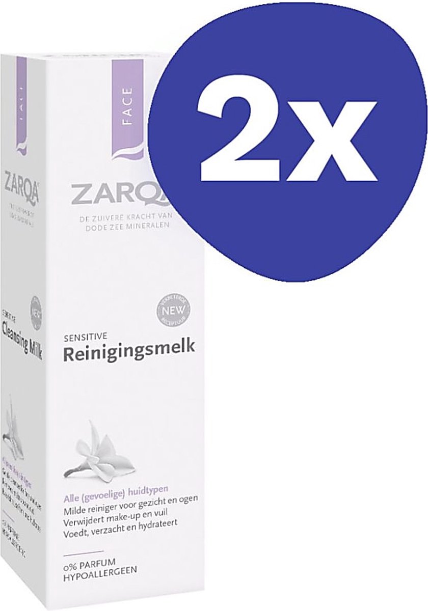 Goedkoopste Zarqa Reinigingsmelk Sensitive (2x 200ml