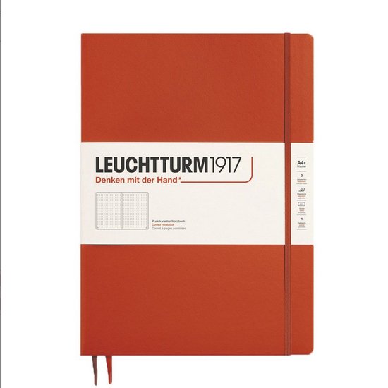 Leuchtturm master slim dotted notitieboek fox red 225x315mm