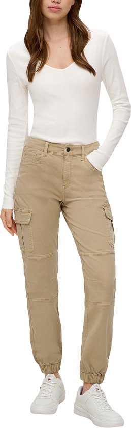 Qs Women-Broek--8170 BROWN-Maat 44