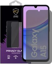 MobyDefend Samsung Galaxy A15 Screenprotector - HD Privacy Glass Screensaver - Glasplaatje Geschikt Voor Samsung Galaxy A15