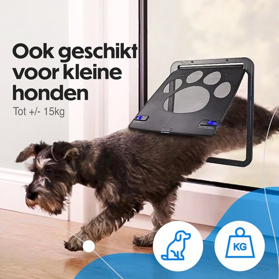 NOVOB® Kattenluik Hordeur, Kattendeur binnendeur (29 x 24cm) - Hondenluik - Geschikt voor katten en kleine honden (+/- 15kg) - NOVOB®