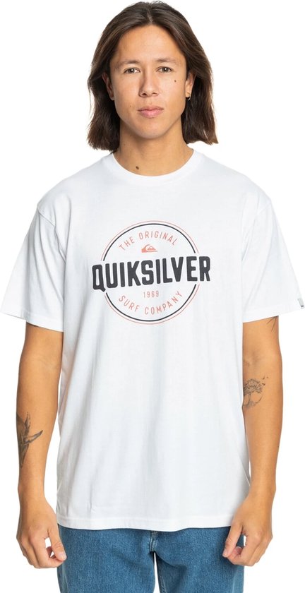 Quiksilver Circle Up Heren T-shirt Eqyzt07680-wbb0 - Kleur Wit - Maat XL