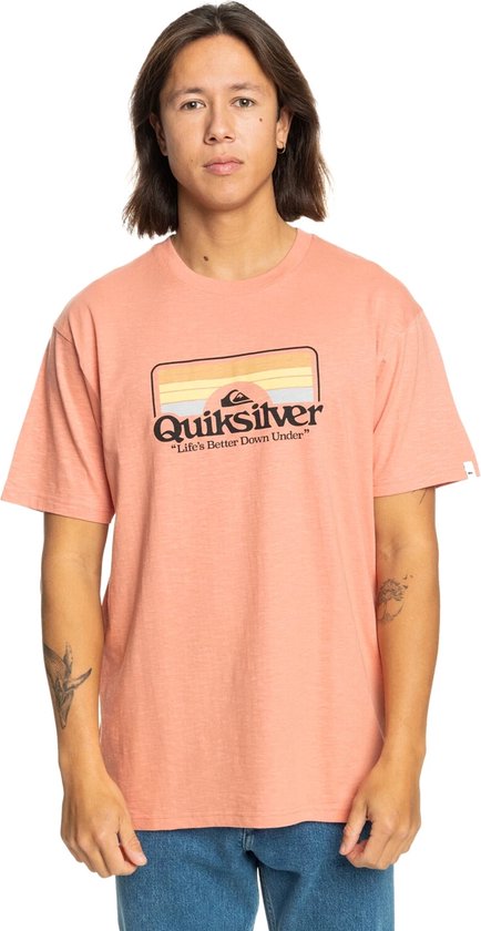 Quiksilver Step Inside Heren T-shirt Eqyzt07678-mjr0 - Kleur Roze - Maat XL