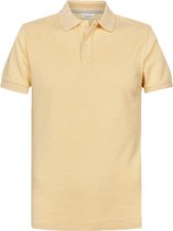 Profuomo - Polo Geel Melange - Modern-fit - Heren Poloshirt Maat XL