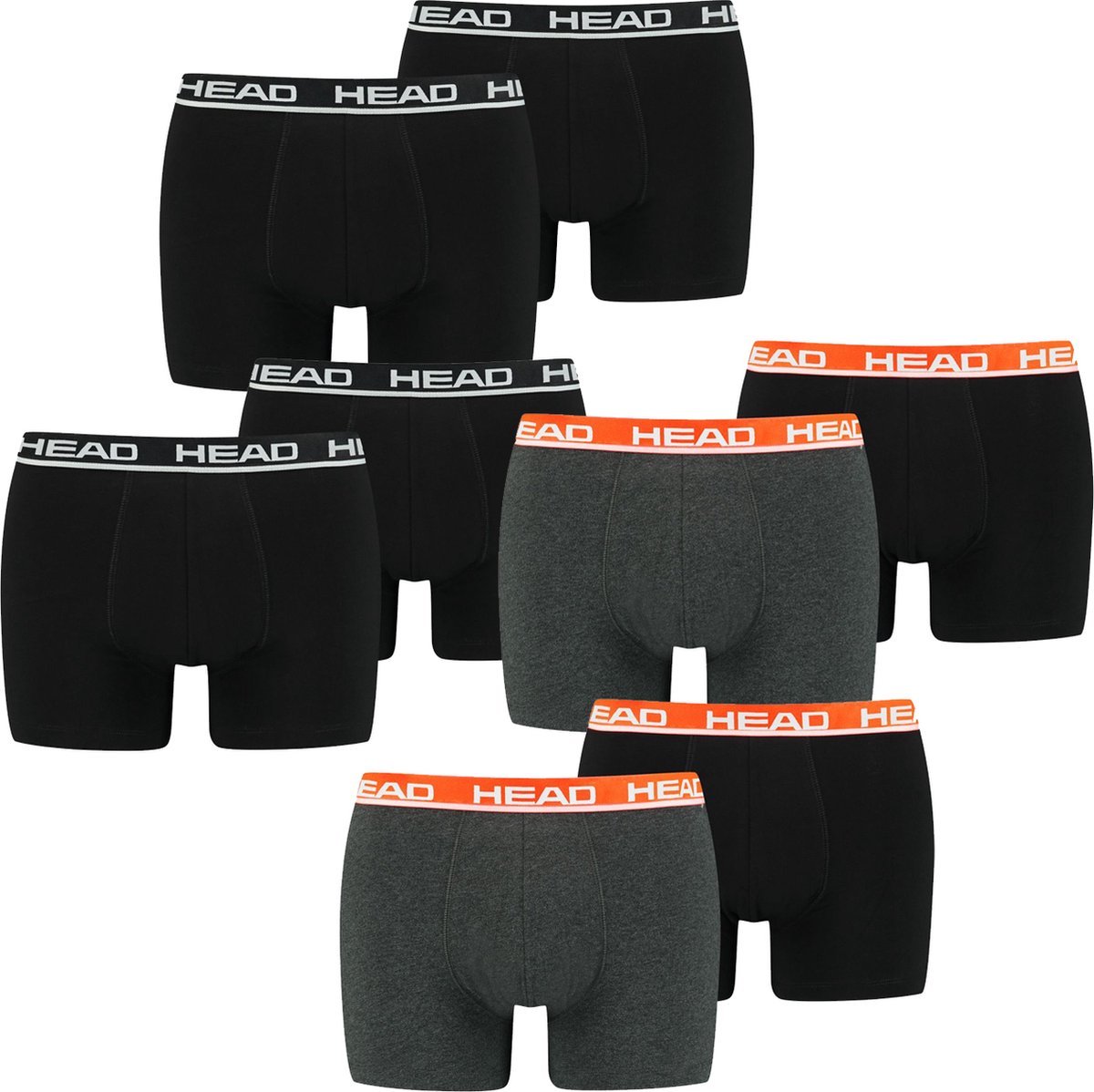 HEAD Heren Boxershorts HEAD BASIC BOXER 8er Pack Veelkleurig L