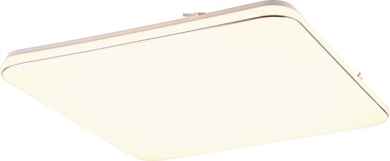 LED Plafondlamp - Torna Lana - 46W - Warm Wit 3000K - Dimbaar - Vierkant - Mat Wit - Kunststof