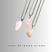 Gemstone ketting Roze kwarts