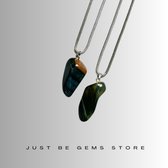 Gemstone ketting Tijgeroog blauw