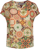 Geisha T-shirt Kleurrijk T Shirt 33329 20 Coral Comb Dames Maat - M