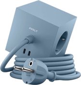 Avolt Square 1 stekkerdoos USB-C shark blue