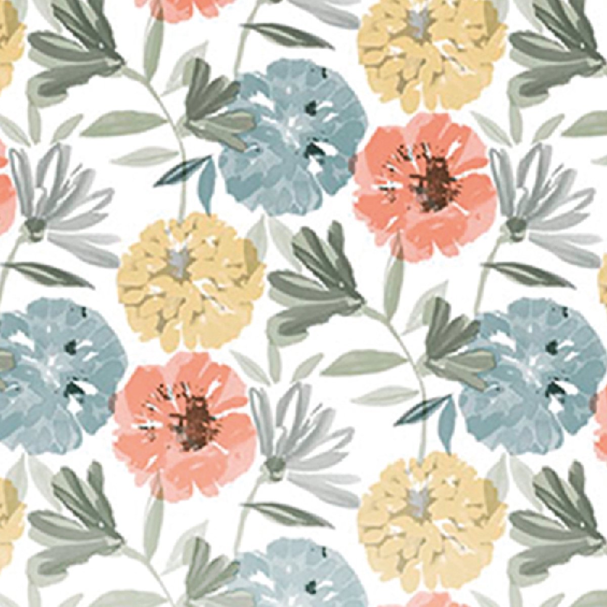 Raved Tafelzeil - 140 cm × 240 cm - Getekende Bloemen – Geel-Rood – PVC – Afwasbaar