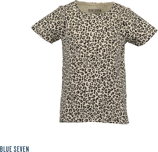 Blue Seven -T-shirt (luipaardprint) - beige