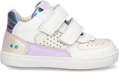 BunniesJR 224321-500 Meisjes Lage Sneakers - Wit/Paars - Leer - Klittenband