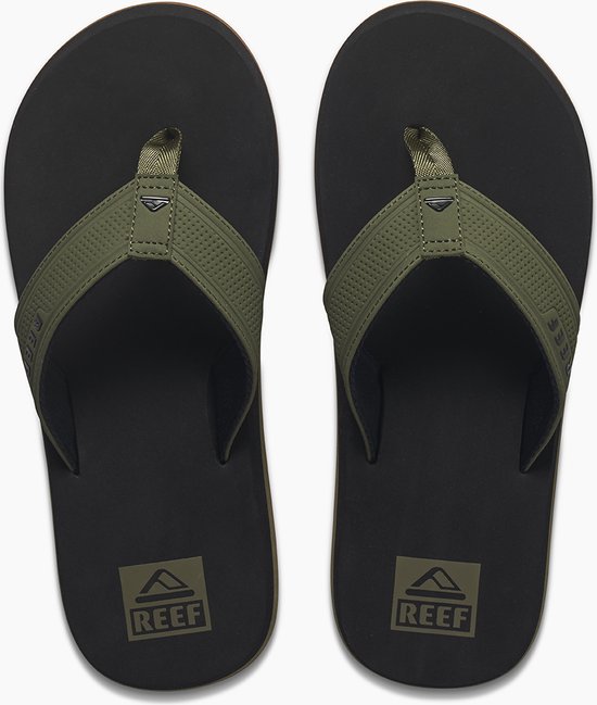 Reef The Layback black/Olive Slippers - Zwart/ Vert Olive - Taille 43