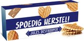 Jules Destrooper Parijse Wafels - "Spoedig herstel! / Bon rétablissement!" - 2 dozen met Belgische koekjes - 100g x 2