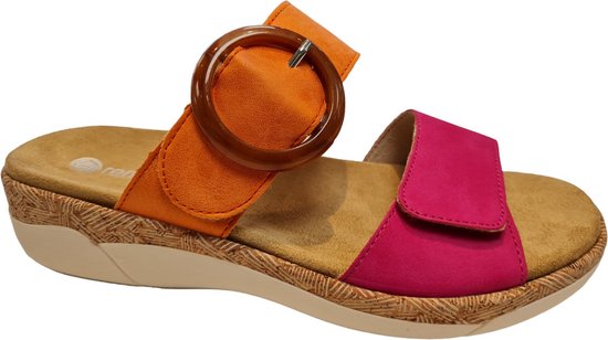 Remonte -Dames - oranje - slippers & muiltjes - maat 37