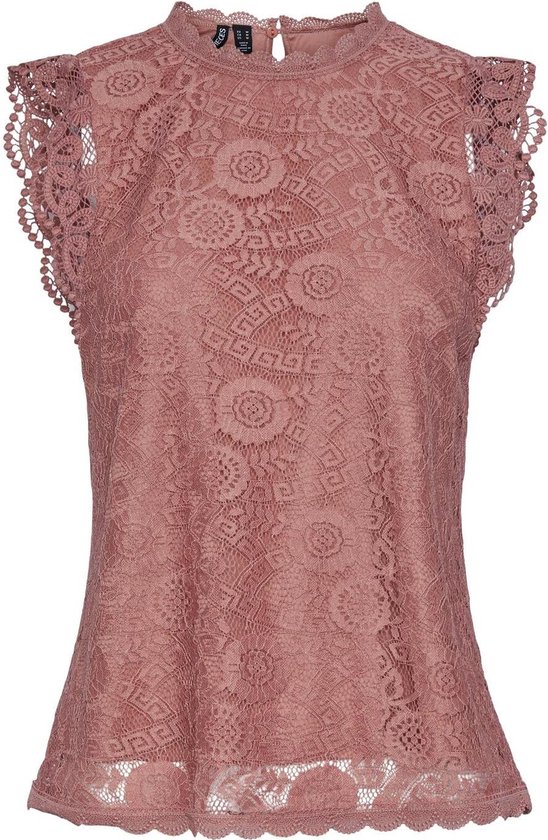 Pieces Top Pcolline Sl Lace Top Noos Bc 17120454 Canyon Rose Dames Maat - L