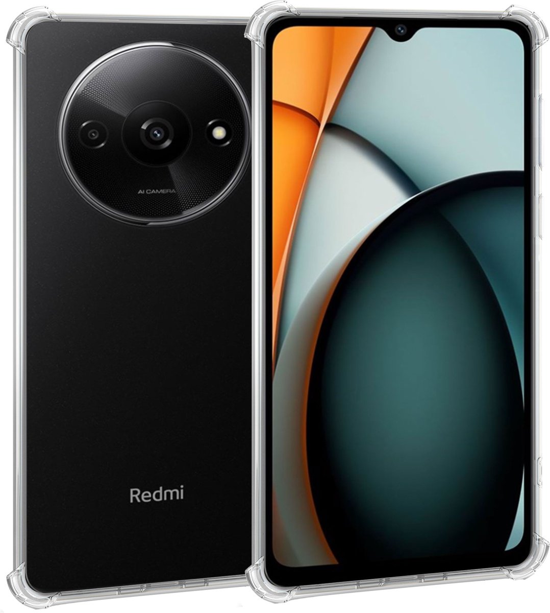 Geschikt voor Xiaomi Redmi A3 - Hoesje - Shock Proof Case – Cover Transparant