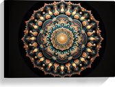 Canvas - Mandala - Figuren - Vormpjes - Kleuren - 40x30 cm Foto op Canvas Schilderij (Wanddecoratie op Canvas)