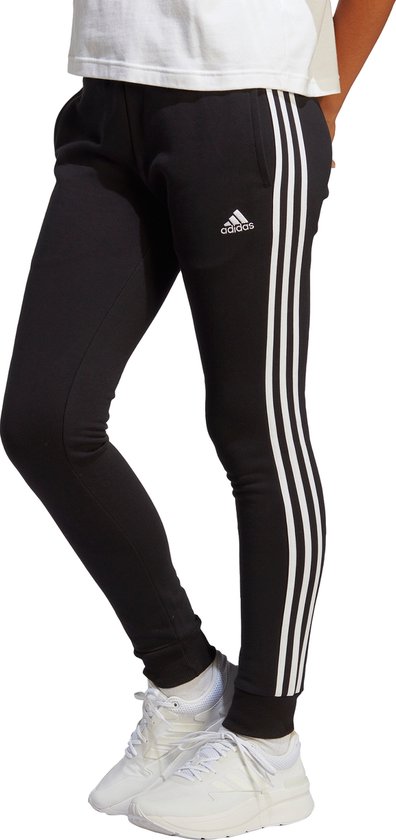 Adidas Sportswear Essentials 3-Stripes French Terry Cuffed Broek - Dames - Zwart