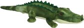 Krokodil knuffel dier - zachte pluche stof - groen - 85 cm - Wilde safari dieren