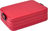 Take A Break Large Lunch box, boîte à lunch avec séparateur, convient pour jusqu'à 8 sandwichs, 1500 ml, Nordic Red (rouge)