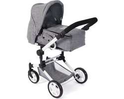 Combi poppenwagen "JARA" Jeans grijs