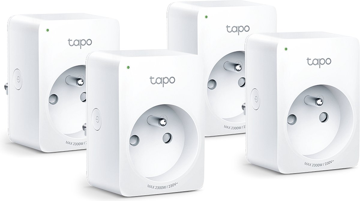 TP-Link Tapo P110 - Slimme Stekker - Smart Plug- 4 stuks - Energiebewaking- BE/FR