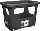 Elho Green Basics Stack & Grow 50 - Stapelbare Kweekbak - Verticaal Tuinieren - 100% Gerecycled Plastic - Ø 50.9 x H 35.7 cm - Living Black