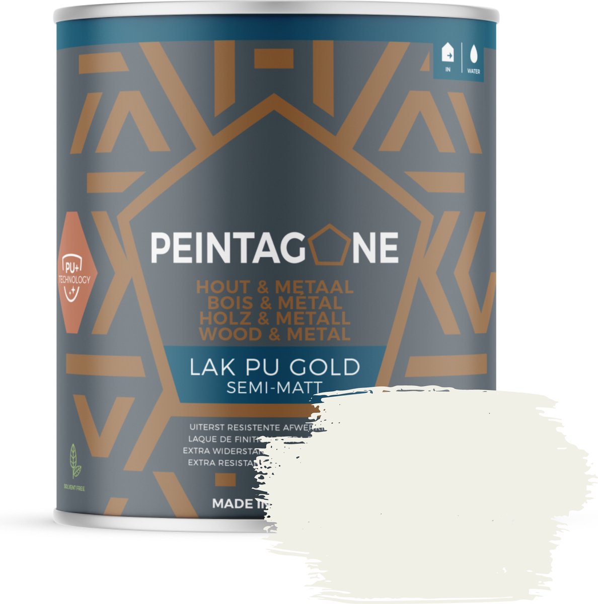 Peintagone - Lak PU Gold Semi-Mat - 0,5Liter - RAL9016