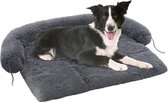 One stop shop - Luxe Hondenmat Extra Comfy - Hondenmand Donut - Hondenbed - Hondendeken Bank - 115 x 95 cm - Dierenkussen voor hond of kat - Antraciet