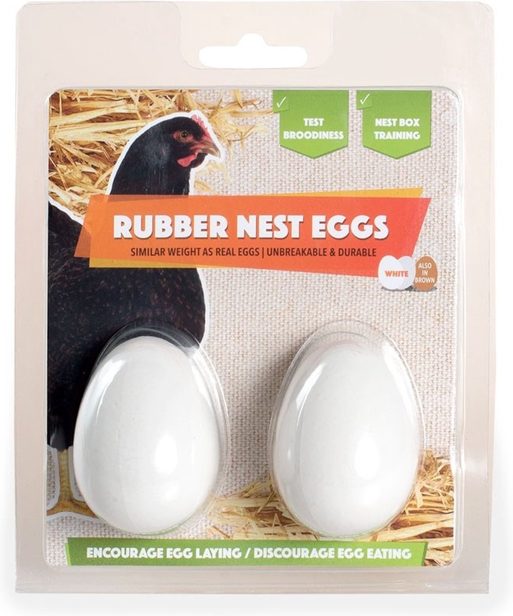 Bol.com Rubberen nest ei maat M per 2 stuks Wit aanbieding