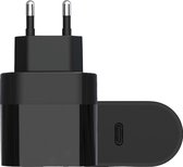 20W USB-C Snellader - USBC Oplader - Zwart - Voor iOS X,11,12,13,14 Pro Max Plus Mini