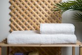 Lubna home ensemble de serviettes 70x140-50x90 cm-serviette Hotel -pour SPA-serviette en Katoen doux-blanc