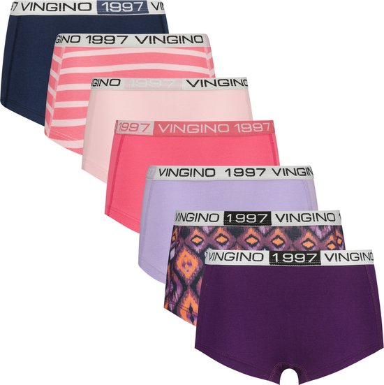 Vingino Hipster-G-SO24-9 7 pack Meisjes Onderbroek - Electric Pink - Maat XXL